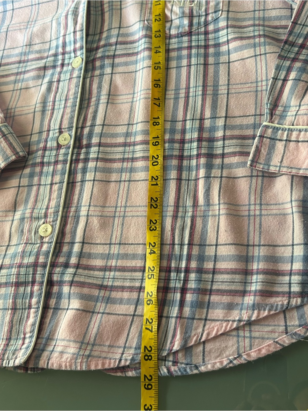 Lauren Ralph Lauren Pink Plaid Sleep Shirt Embroidered Preppy XL Cotton Classic - Picture 10 of 12